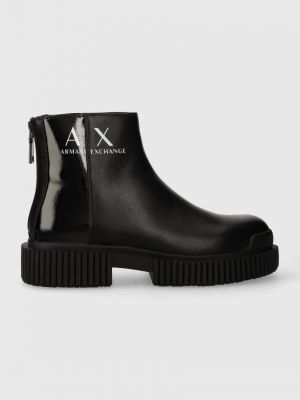 Черные ботинки на платформе Armani Exchange
