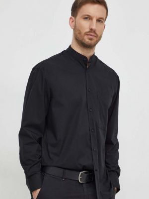Koszula ze stójką relaxed fit Calvin Klein czarna