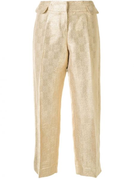 Укороченные брюки металлик Christian Dior
