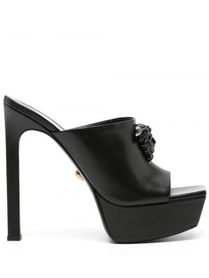 Papuci tip mules cu platformă Versace Pre-owned negru