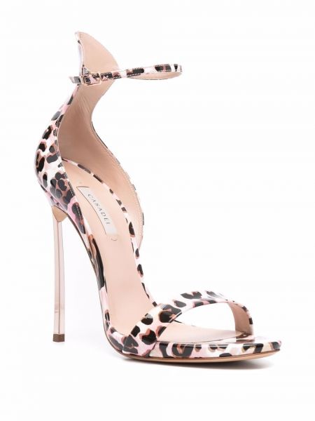 Sandale mit print mit leopardenmuster Casadei pink
