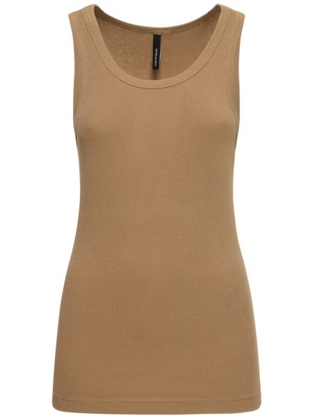 Bomull tank top Entire Studios beige