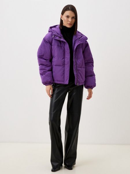 Утепленная демисезонная куртка Ichi фиолетовая