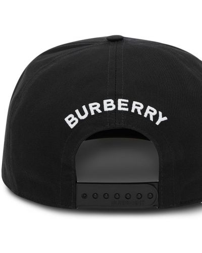 Gorra con estampado Burberry negro