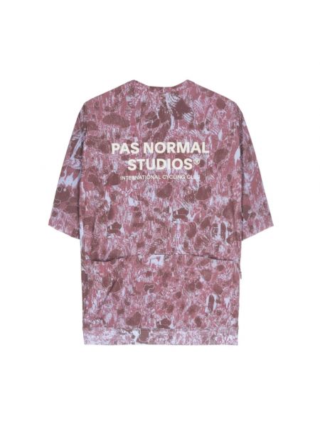 Camiseta con estampado de tela jersey con estampado abstracto Pas Normal Studios