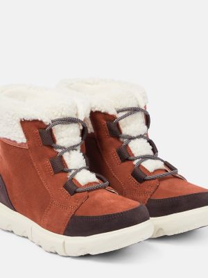 Škornji za sneg iz semiša Sorel bež