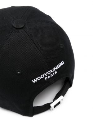 Haftowana czapka z daszkiem Wooyoungmi czarna