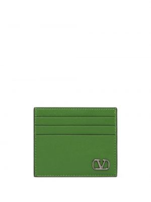 Δερμάτινος πορτοφόλι Valentino Garavani πράσινο