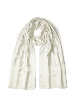 Шелковый шарф Valentino Garavani белый