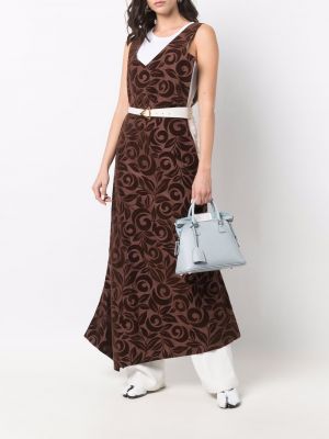 Mustriline sametist velvetist kleit Comme Des Garçons Pre-owned pruun