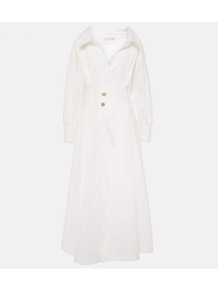 Robe mi-longue en coton Altuzarra blanc