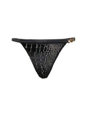 Sametové kalhotky Versace černé