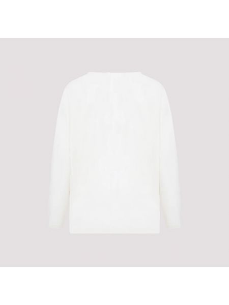 Jersey de tela jersey con estampado de cachemira Max Mara blanco