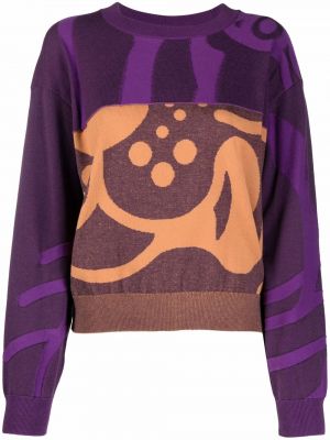 Пуловер с принт Kenzo виолетово