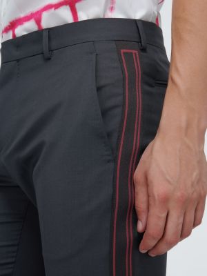 Ριγέ παντελόνι Valentino μαύρο