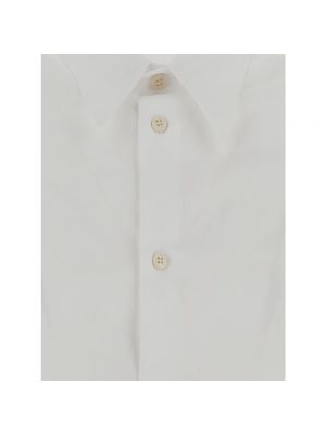 Blusa con botones de algodón Sapio blanco