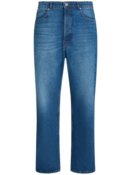 Relaxed fit jeans i bomull Ami Paris blå