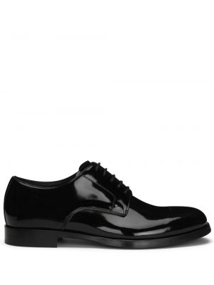 Обувки в стил дерби с връзки с дантела Dolce & Gabbana черно