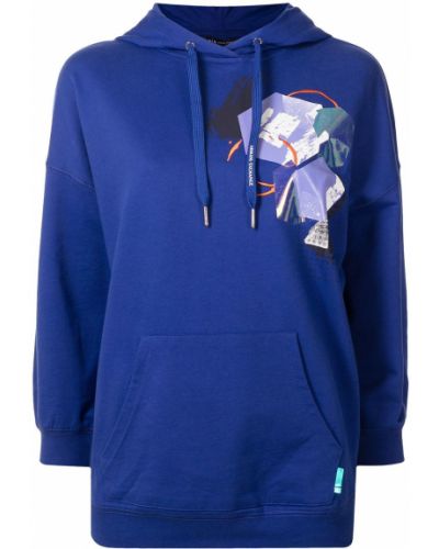 Sudadera con capucha con estampado Armani Exchange azul