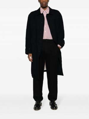 Vlněné rovné kalhoty Comme Des Garçons Homme černé