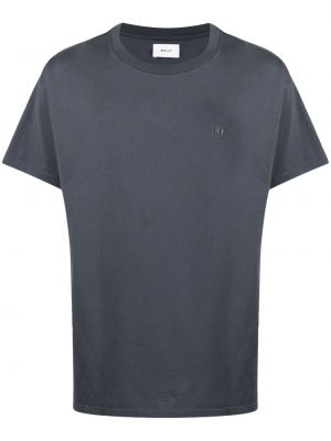 Kokvilnas t-krekls ar izšuvumiem Bally zils