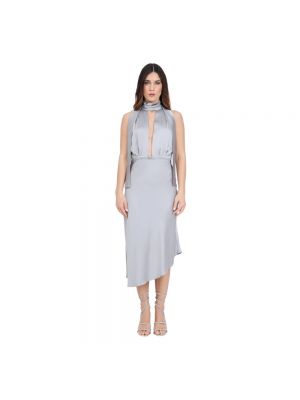 Sukienka midi asymetryczna Elisabetta Franchi szara