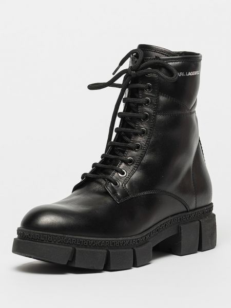 Кожаные ботинки Karl Lagerfeld черные