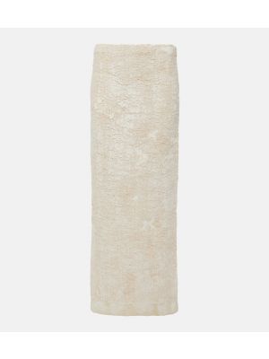 Dlhá sukňa s výšivkou Acne Studios biela