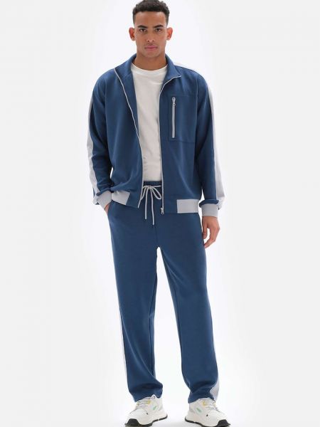 Спортивные штаны из модала с карманами Dagi синие