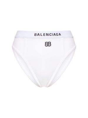 Памучни бикини от джърси Balenciaga бяло