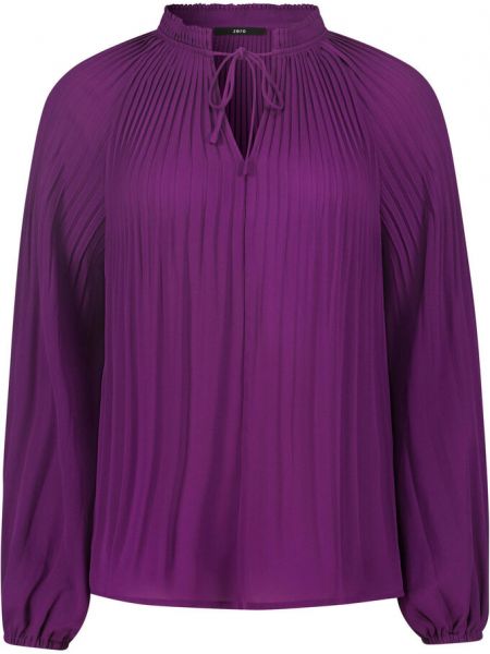 Плиссированная блузка с v-образным вырезом Zero фиолетовая