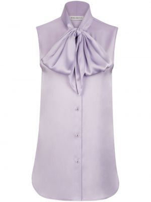Сатенена блуза с панделка Nina Ricci виолетово