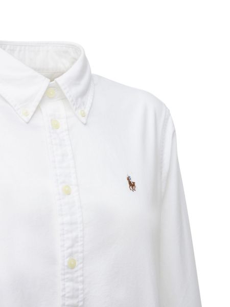 Bombažna srajca Polo Ralph Lauren bela
