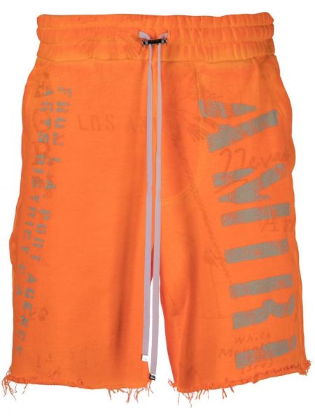 Trykt shorts Amiri oransje