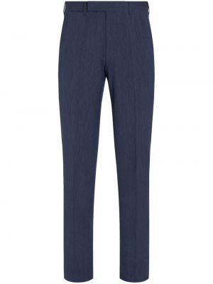 Pantalon chino taille haute slim Zegna bleu