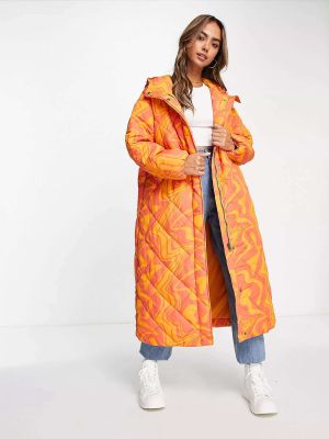 Стеганое пальто Glamorous оранжевое