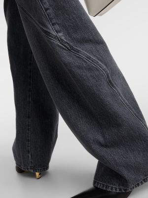 Straight fit džíny s vysokým pasem Jw Anderson šedé