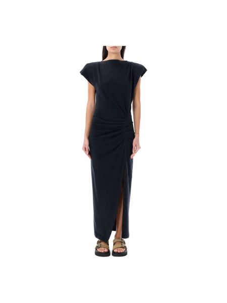 Mini robe en coton avec manches courtes Isabel Marant étoile noir