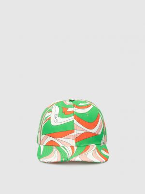 Зеленая кепка с принтом Emilio Pucci