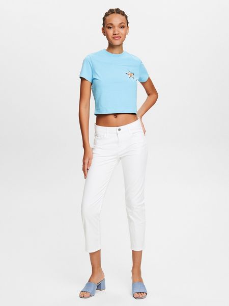 Pantalones slim fit con bolsillos Esprit Collection blanco