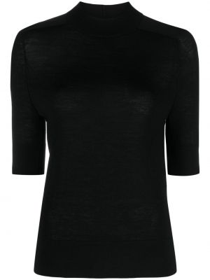 Pletený vlněný top Calvin Klein černý