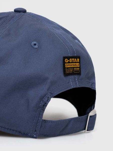 Bavlněná kšiltovka s aplikacemi s hvězdami G-star Raw modrá