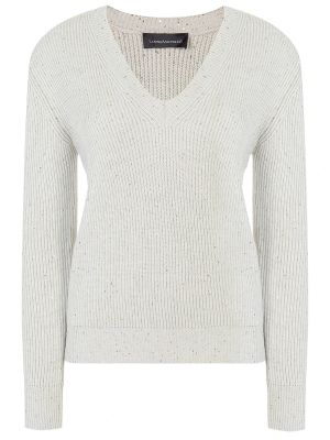 Шерстяной пуловер Lorena Antoniazzi серый