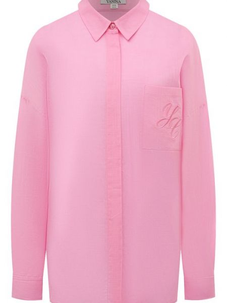 Хлопковая рубашка Yanina розовая