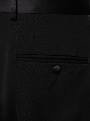 Gyapjú öltöny Dolce & Gabbana fekete