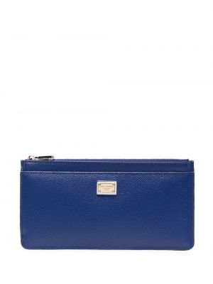 Bőr pénztárca Dolce & Gabbana kék