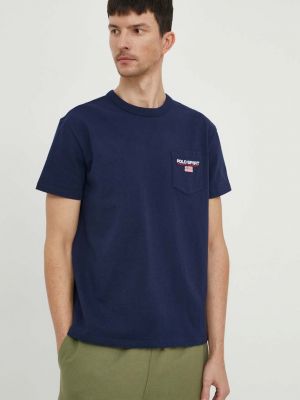 Памучна поло тениска с апликация Polo Ralph Lauren