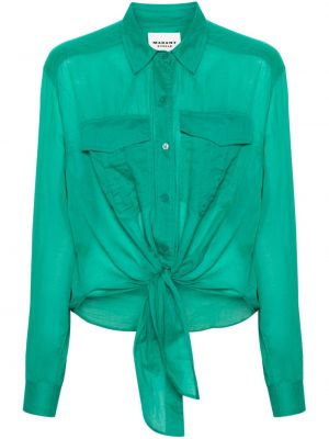 Bavlněná košile Marant Etoile zelená