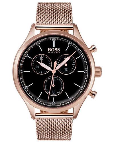 Zegarek z różowego złota Boss