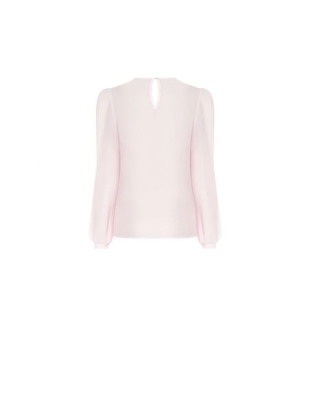 Bluse mit v-ausschnitt mit langen ärmeln Rinascimento pink